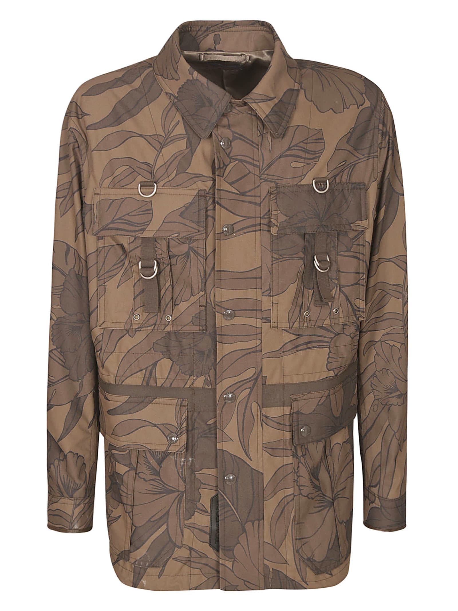 Tom Ford Leaf Printed Safari Jacket