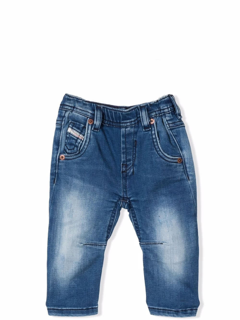 Diesel Straight Jeans With Lightened Effec