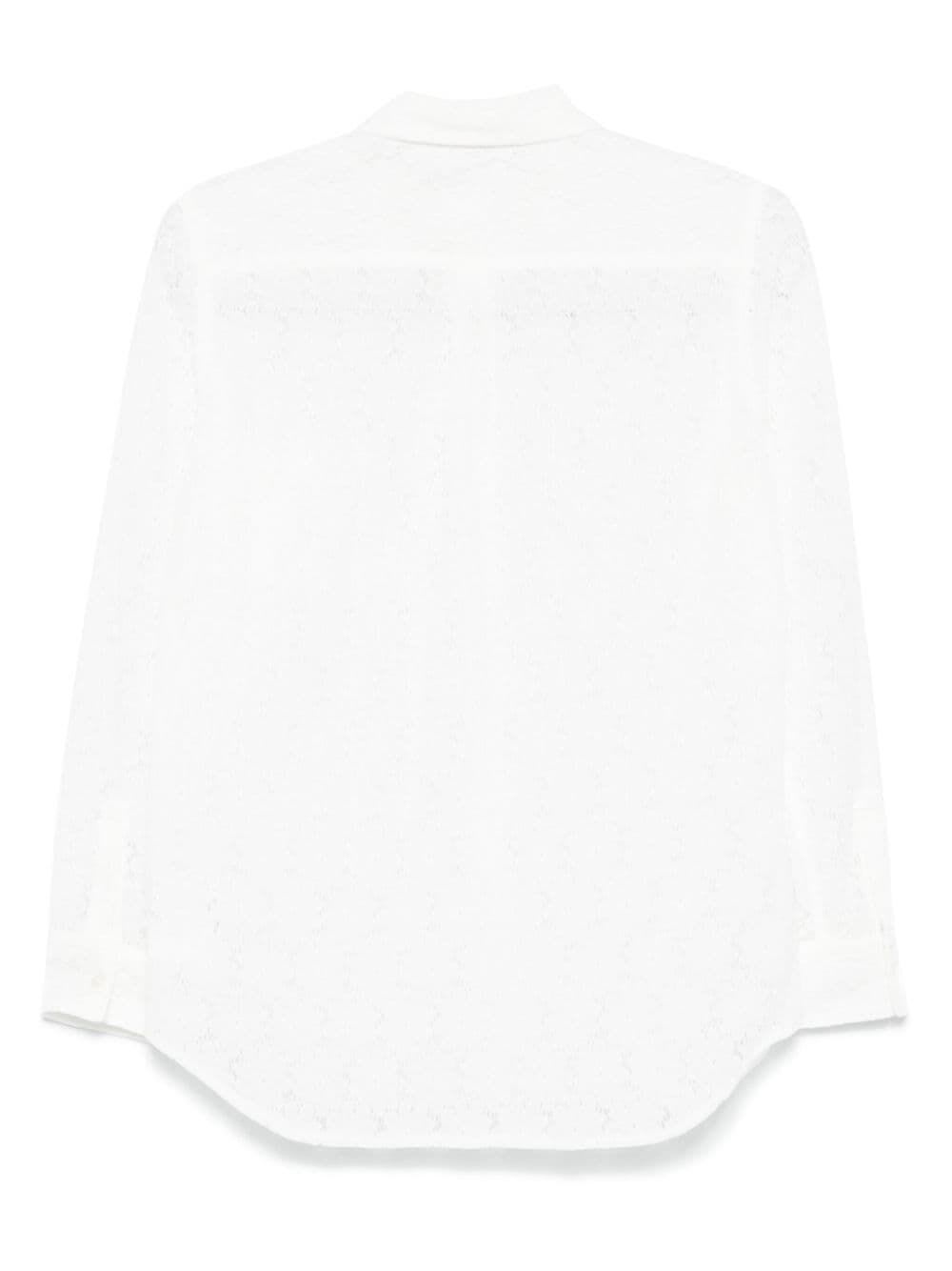 Shop Comme Des Garçons Ladie`s Blouse In Off White