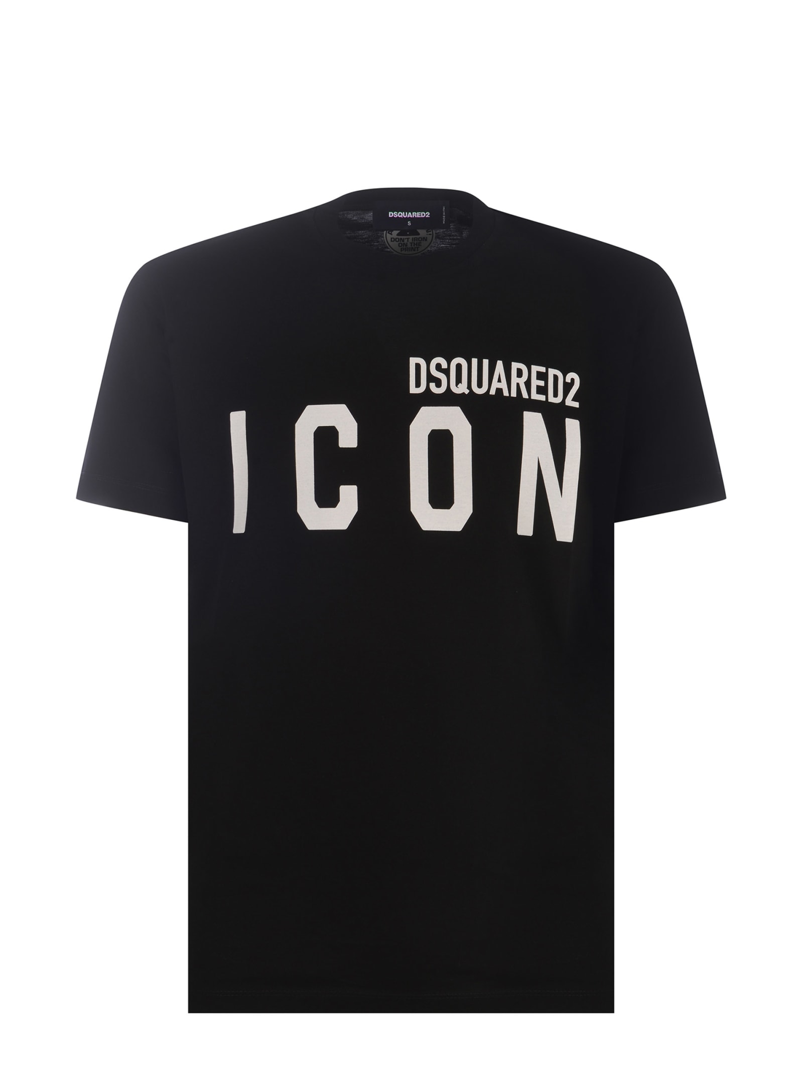 Shop Dsquared2 T-shirt  Icon In Cotton Jersey In Nero