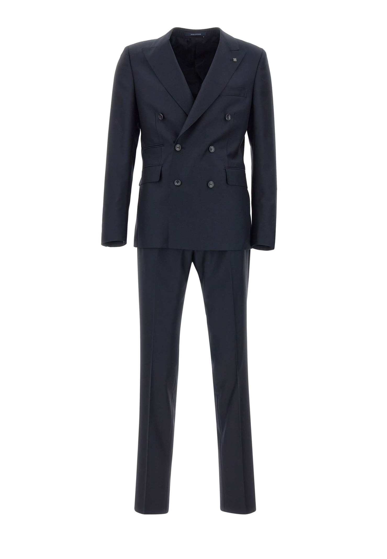Shop Tagliatore Cool Super 130s Wool Two-piece Suit In Blue