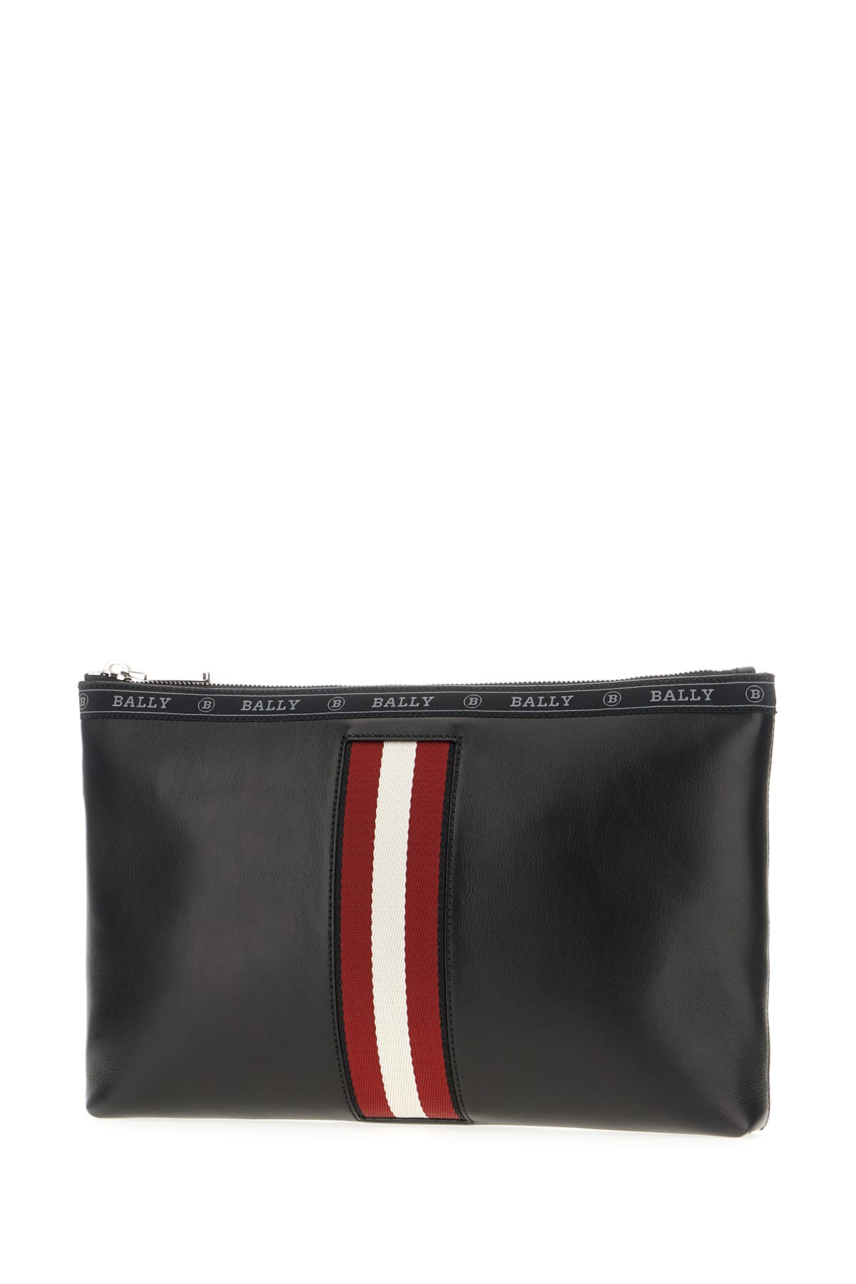 Bally Black Leather Hartland Pouch In F010