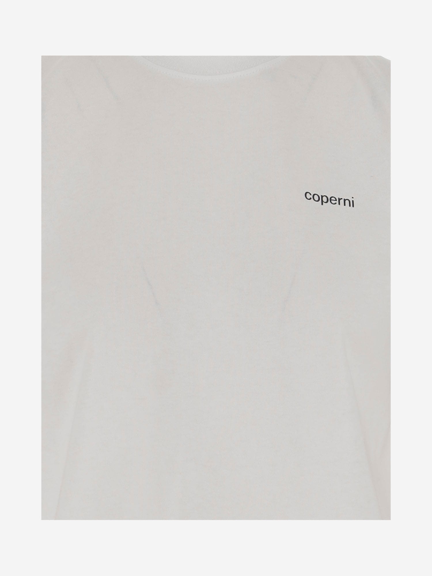 Coperni T-shirt Col Rond En Coton In White