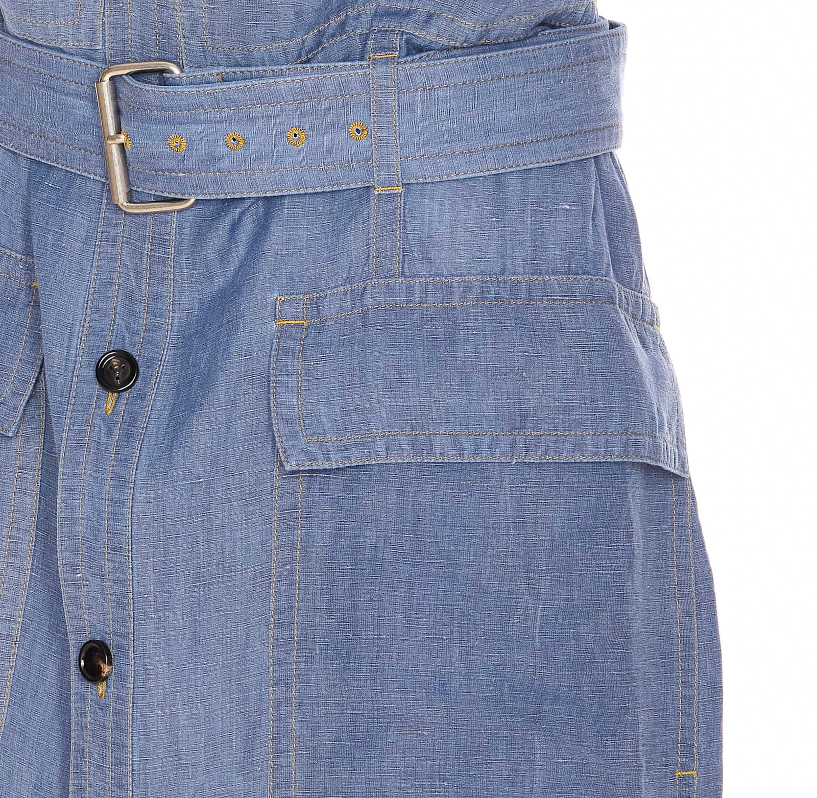 Shop Bottega Veneta Denim Dress In Blue