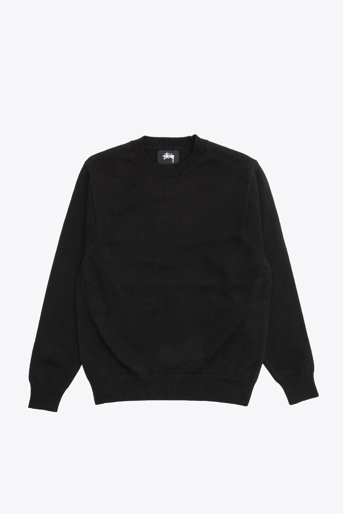 Stussy Bent Crown Sweater Black cotton knitted sweater with back crown - Bent crown sweater