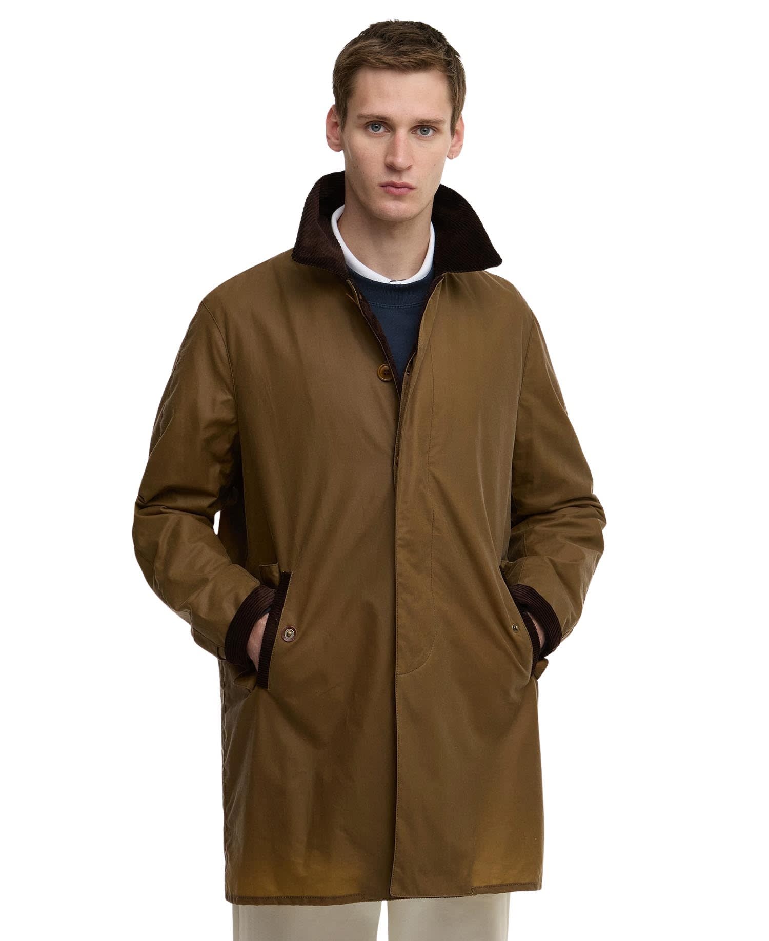 Baracuta X Barbour Tyne Waxed Coat Clothing In Brown