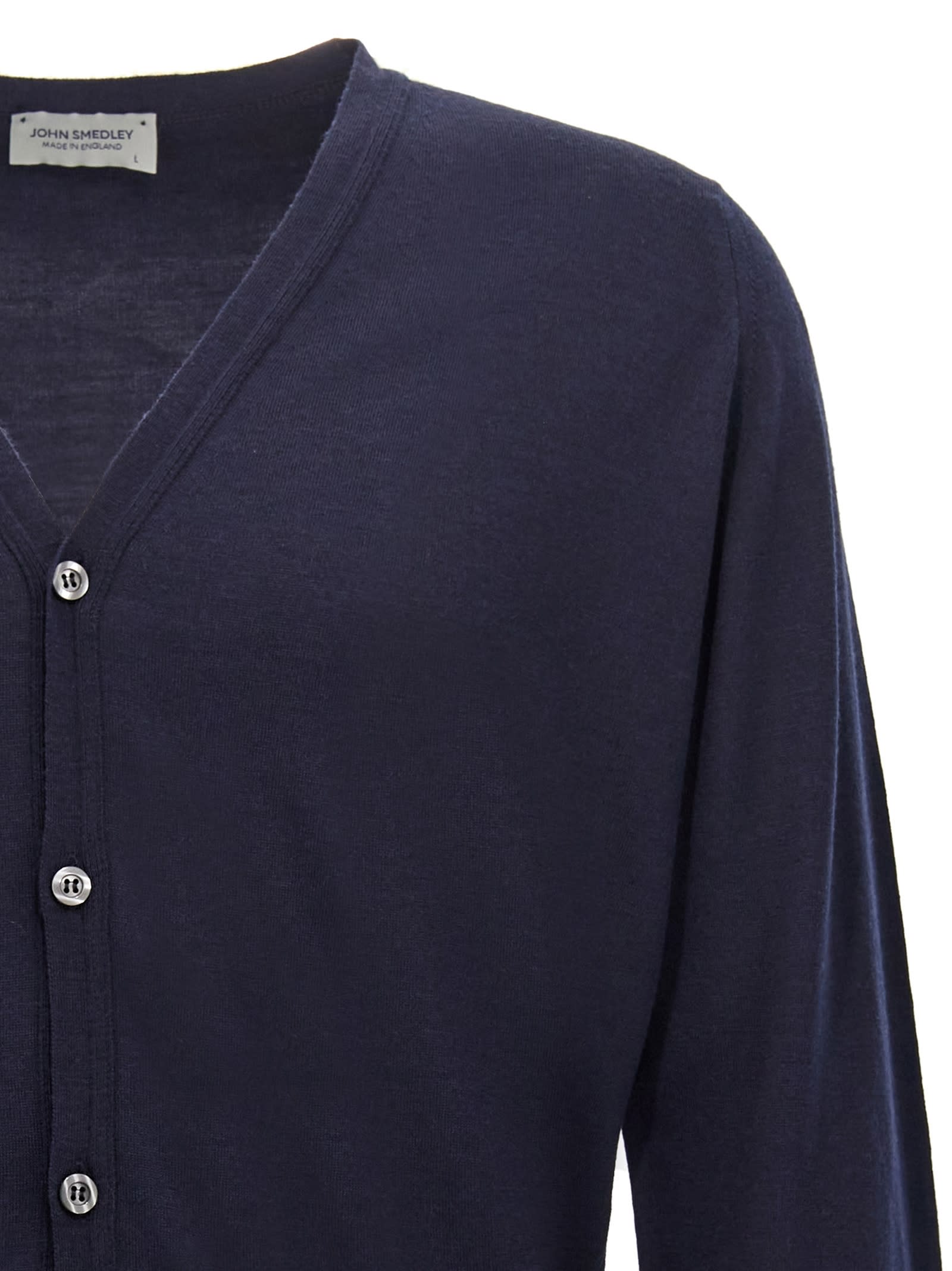 John Smedley Petworth Cardigan In Blue