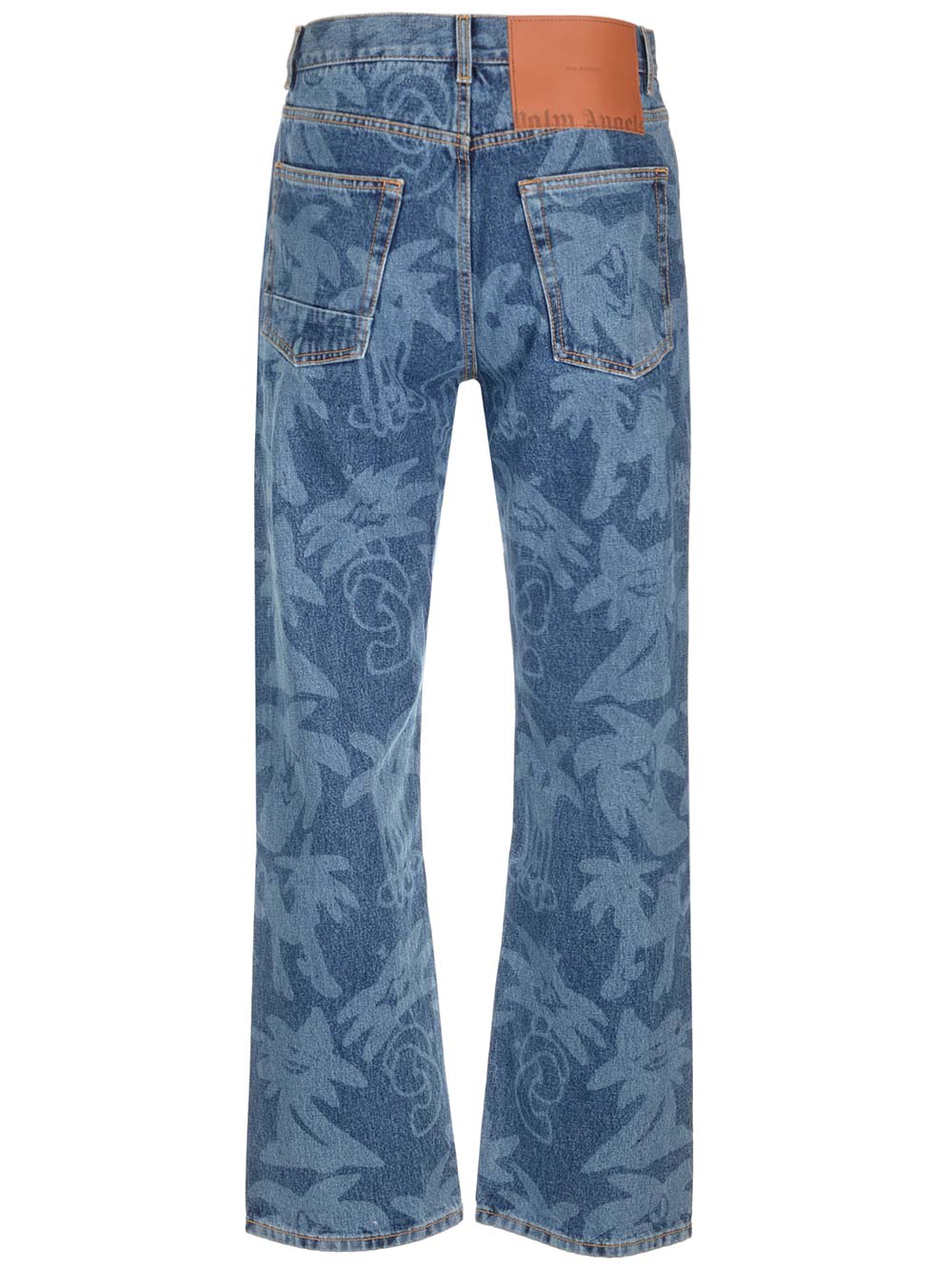 Shop Palm Angels Palmity Jeans In Blue