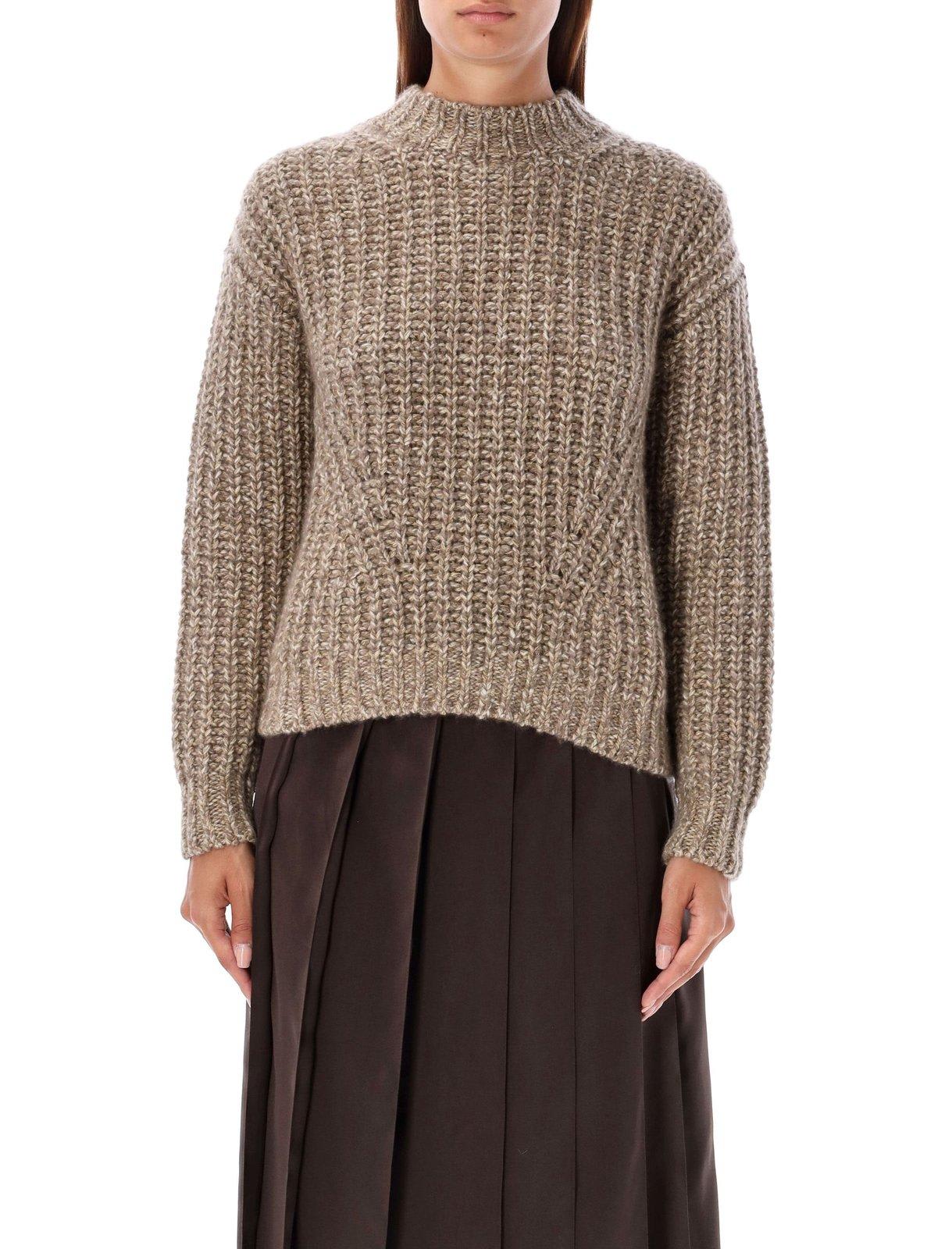 Shop Polo Ralph Lauren Cable Knitted Jumper In Light Truffle Multi