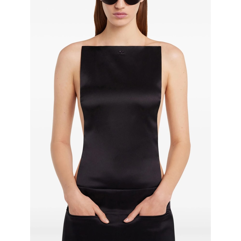Courrèges Belted Mini Skirt In Black