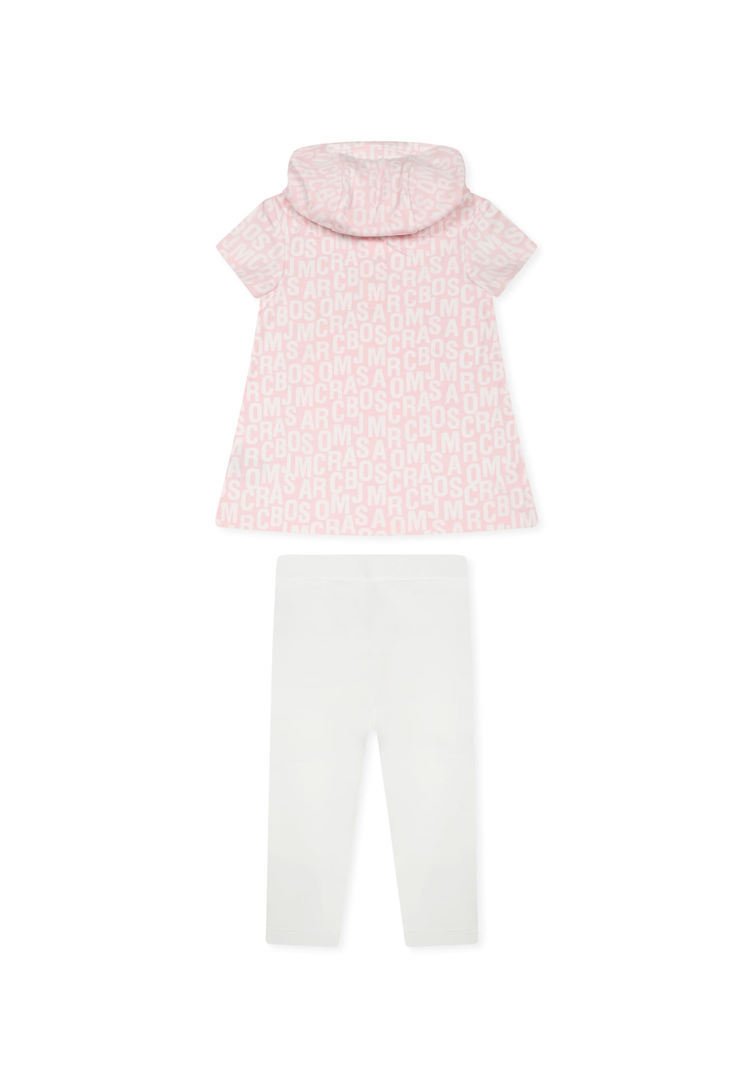 Marc Jacobs Pink Suit For Baby Girl With Logo In Pink