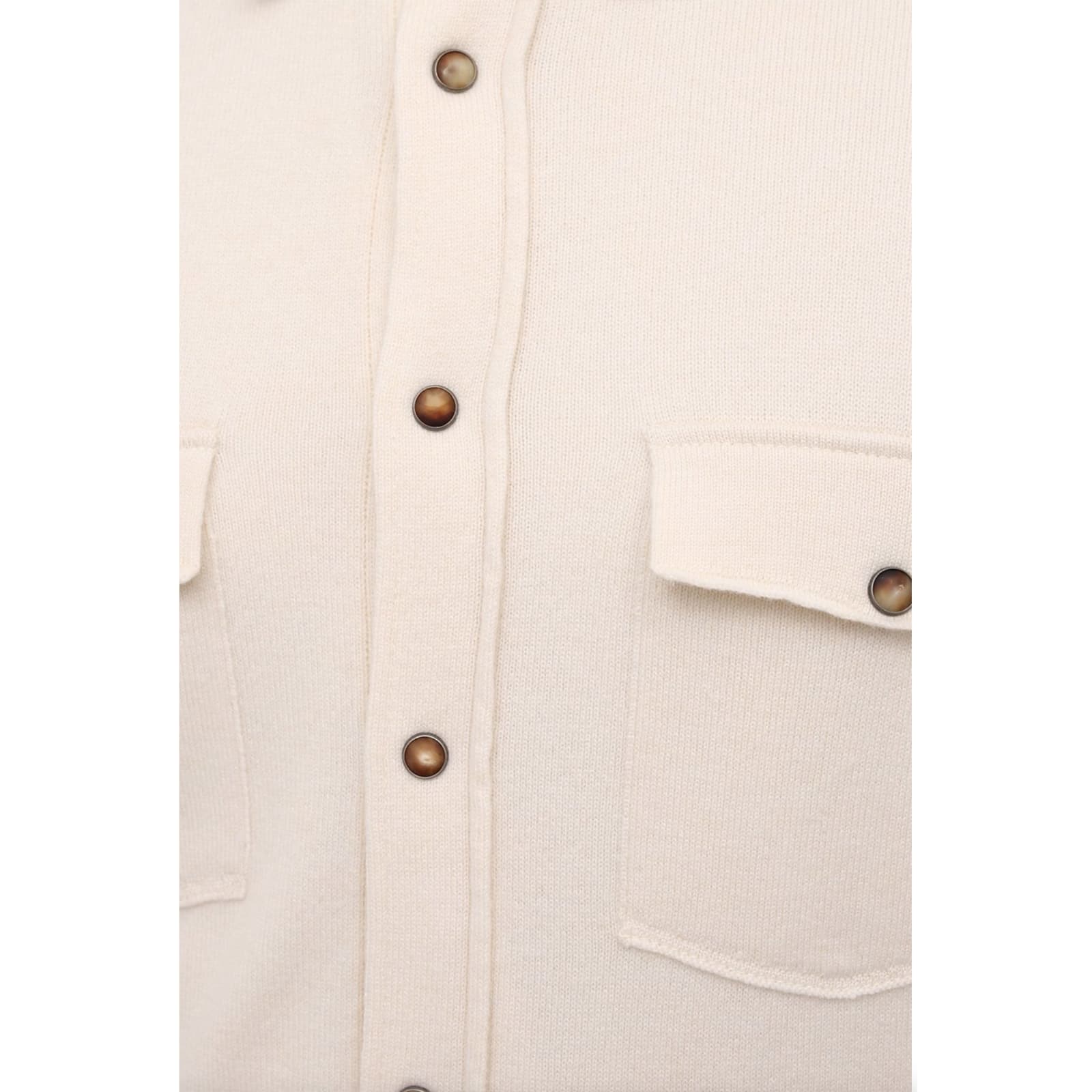 Shop Brunello Cucinelli Cashmere Shirt In White