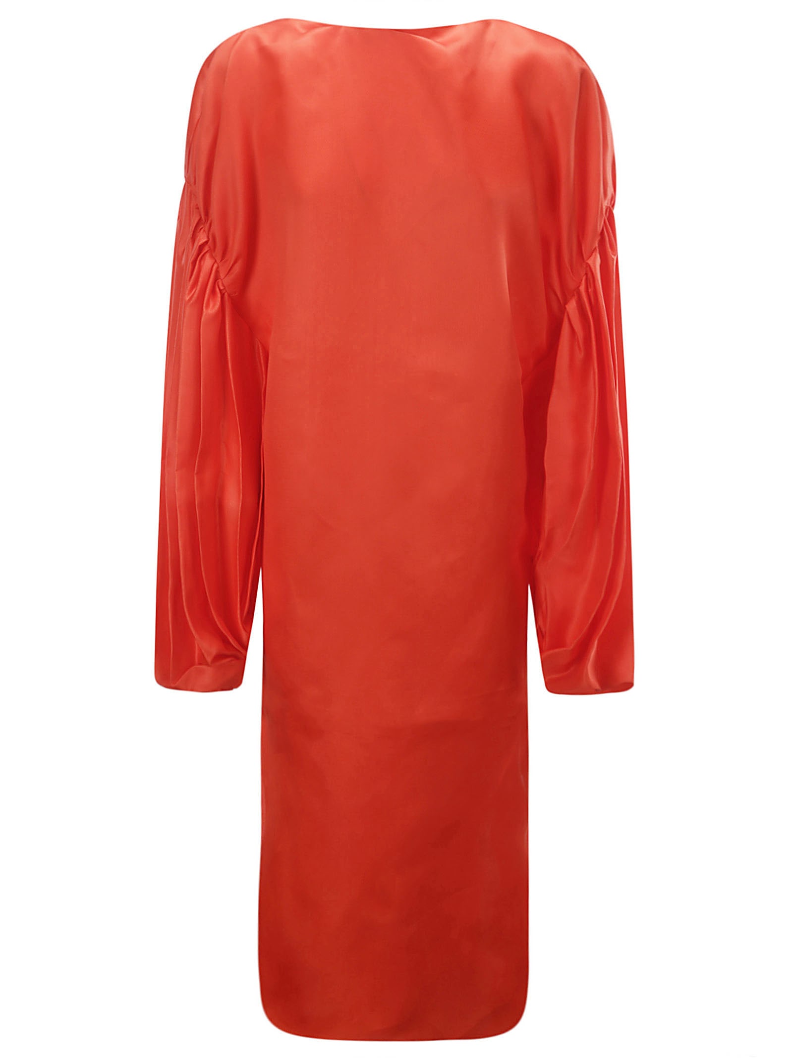 Shop Khaite Zelma Dress In Fire Red