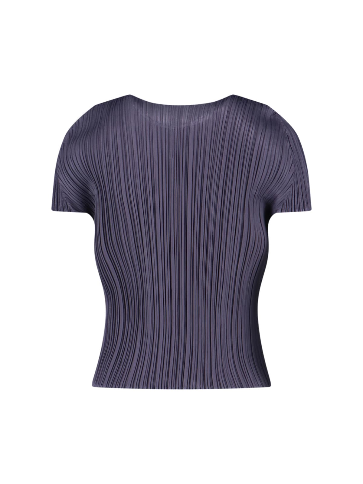 Issey Miyake Pleated T-shirt In Blue