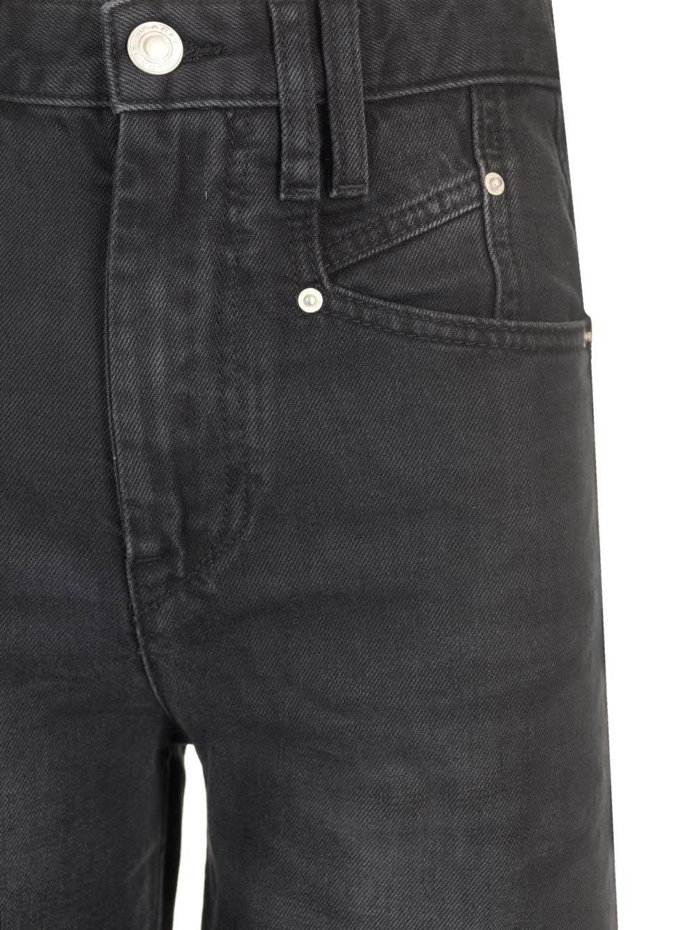 Isabel Marant Lemony High-waisted Jeans In Black