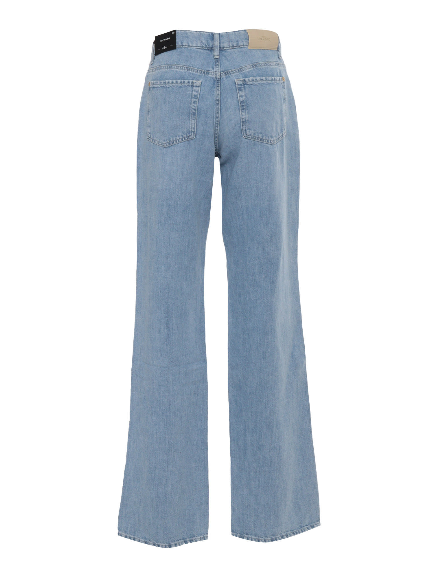 7 For All Mankind High Waist Slim Kick Must Flare Jean In Light Blue
