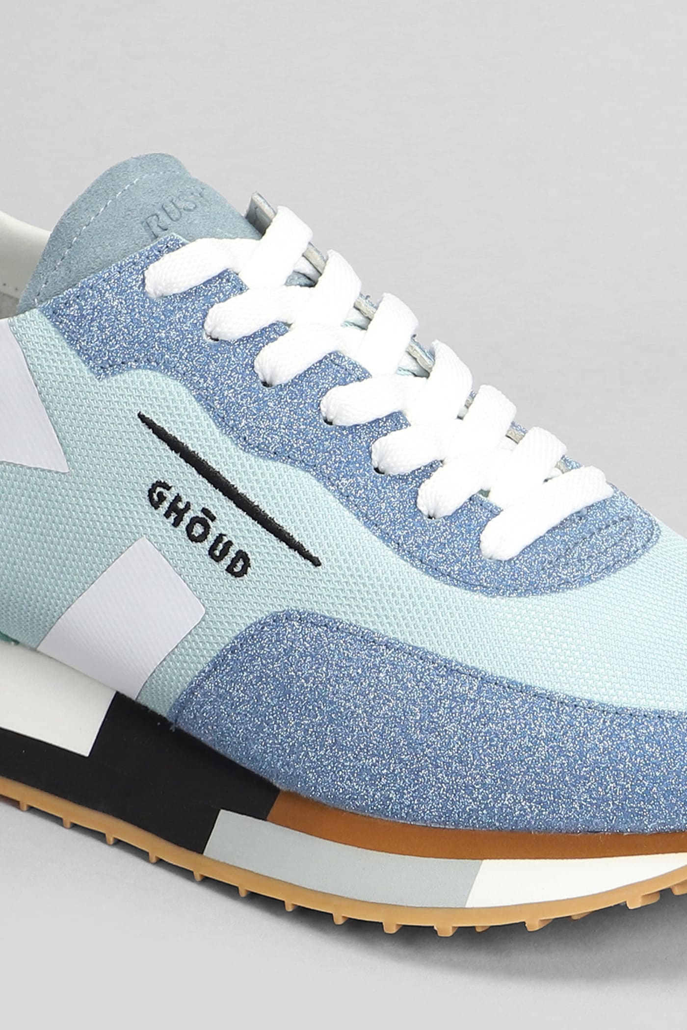 Shop Ghoud Starlight Multi Sneakers In Blue Glitter In Blue/green