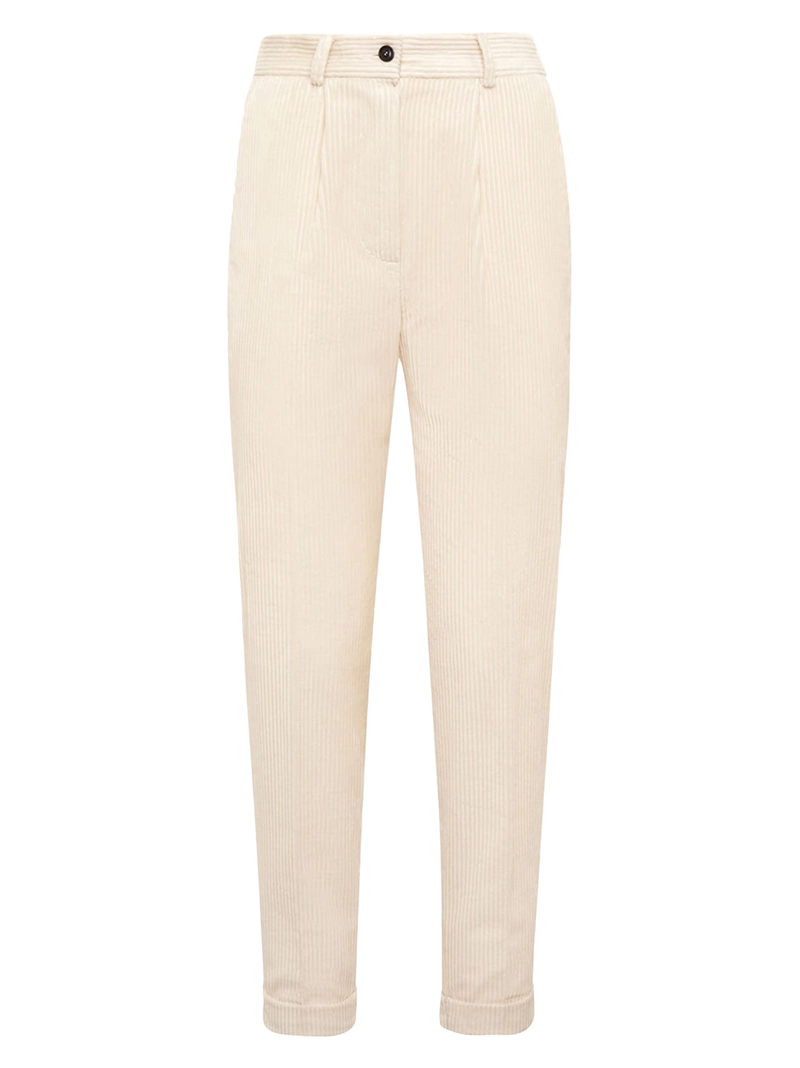 Kiton Trousers Cotton In White