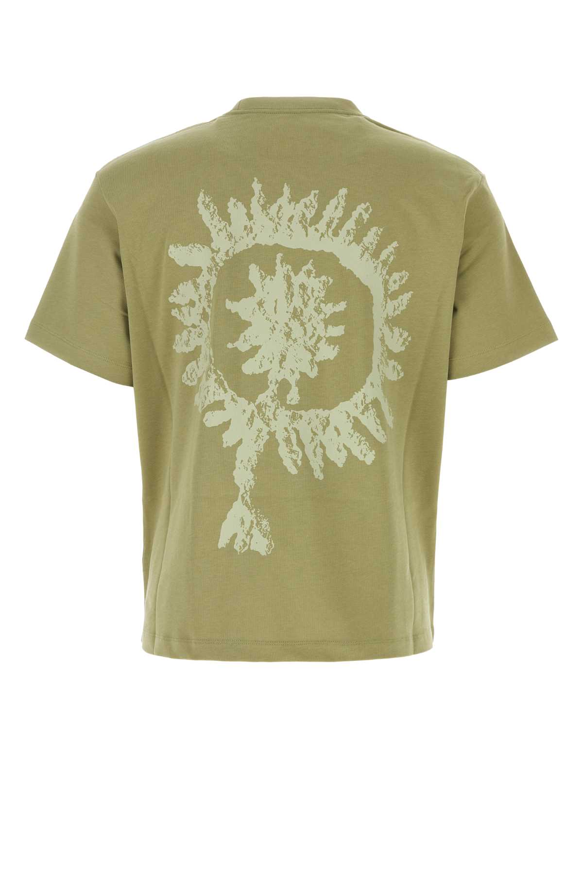Shop Roa Khaki Cotton T-shirt In Grn0025