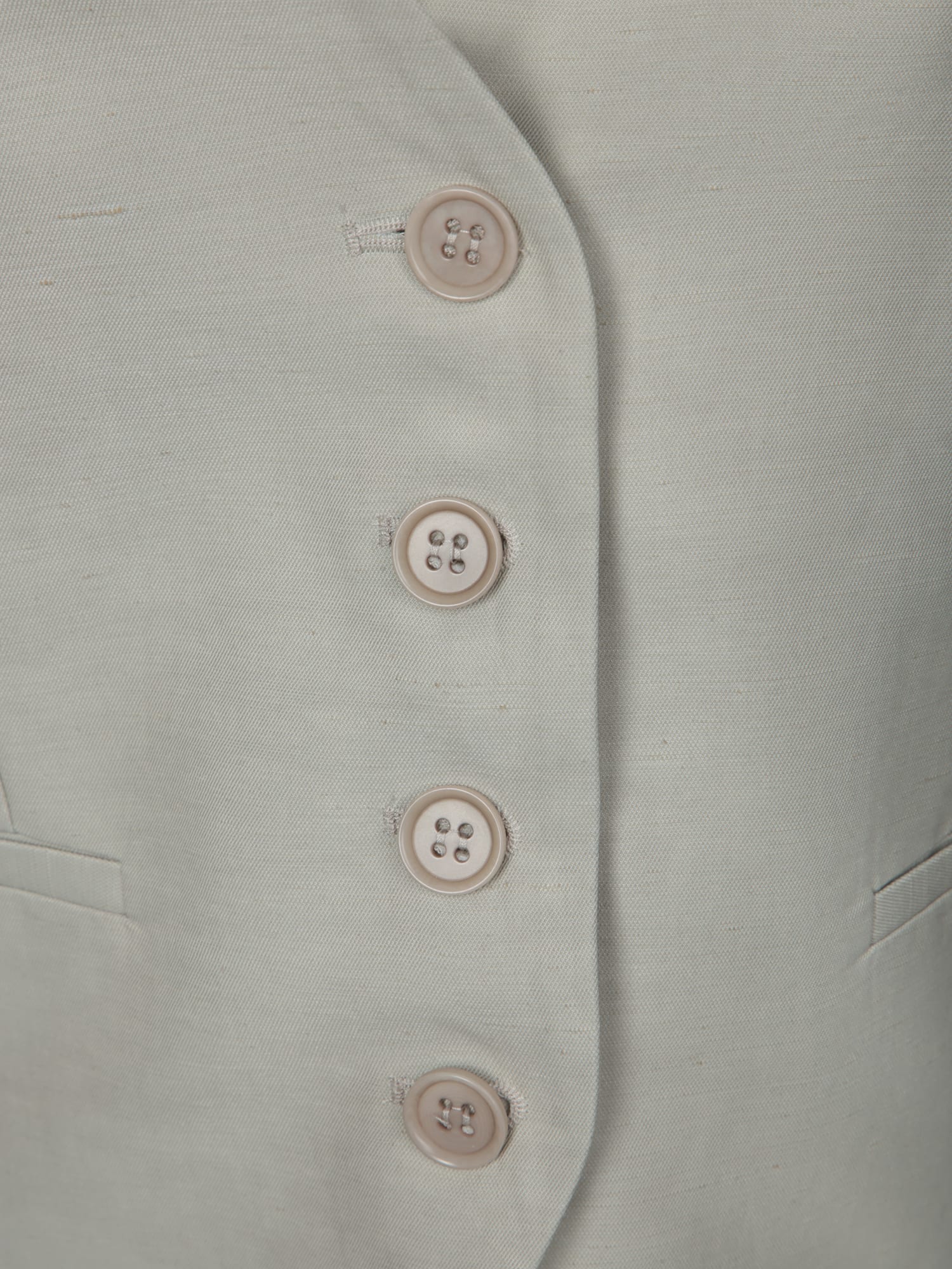 P.a.r.o.s.h Grey Linen And Viscose Vest In Beige