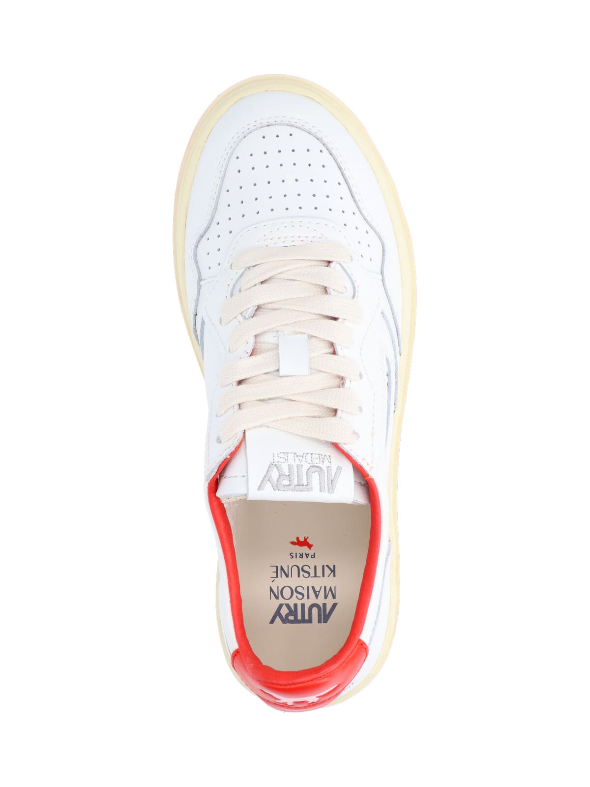 Autry Medalist Low Woman Maison Kitsune In White