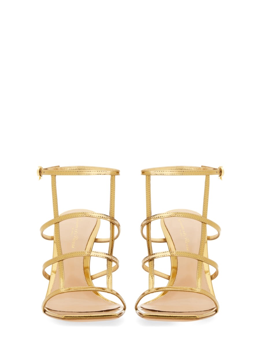 Shop Gianvito Rossi Sandal Mondry In Gold