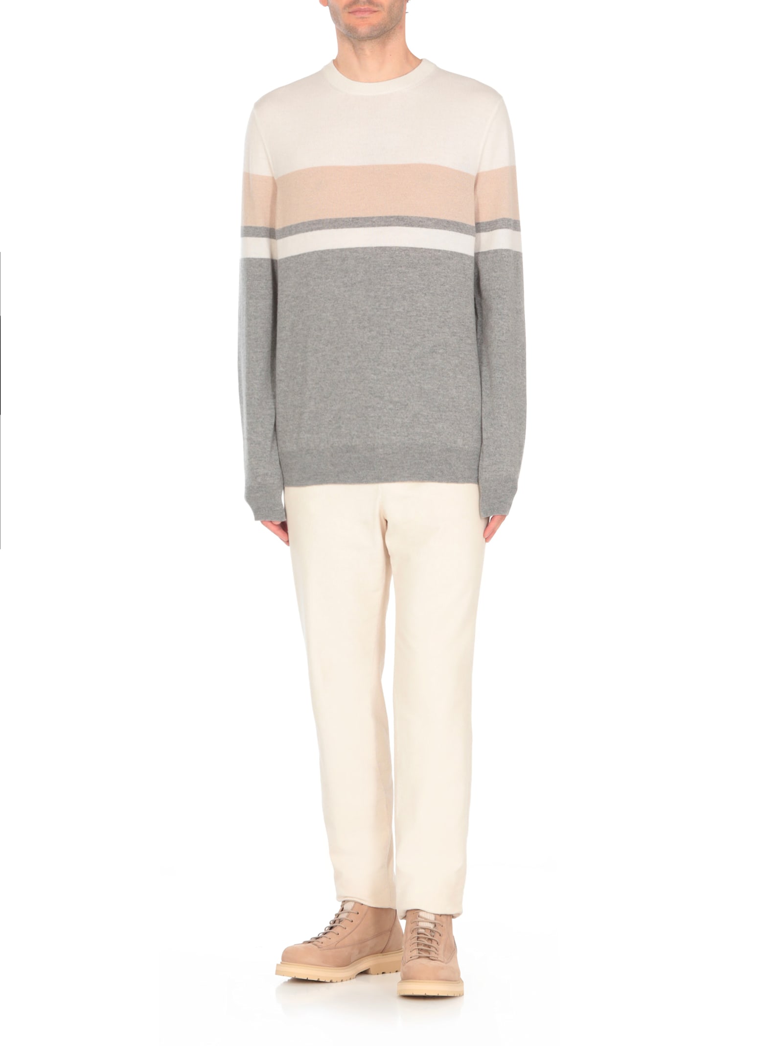 Shop Peserico Wool And Cashmere Sweater In Multicolour