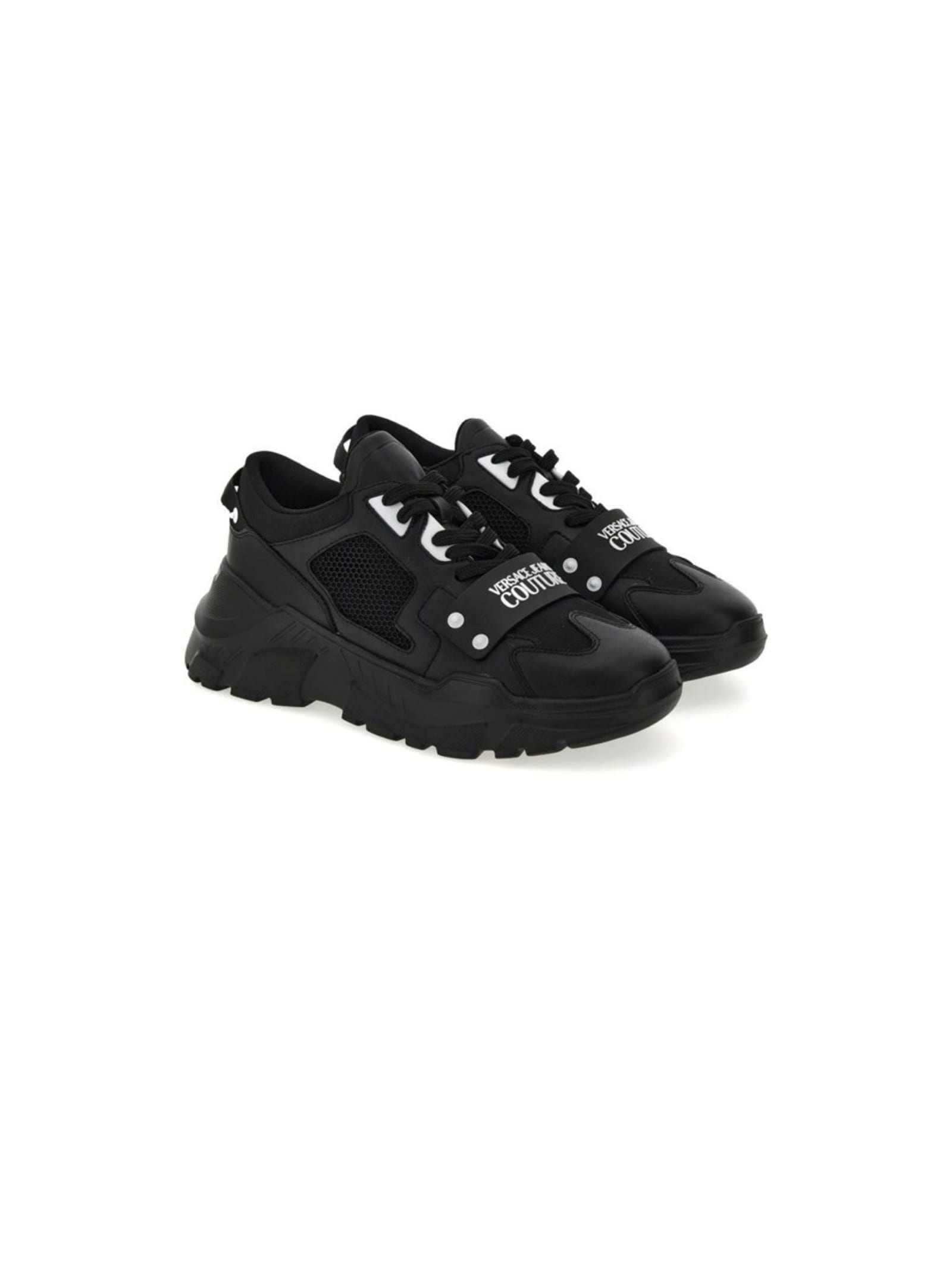 Shop Versace Jeans Couture Sneakers In Black