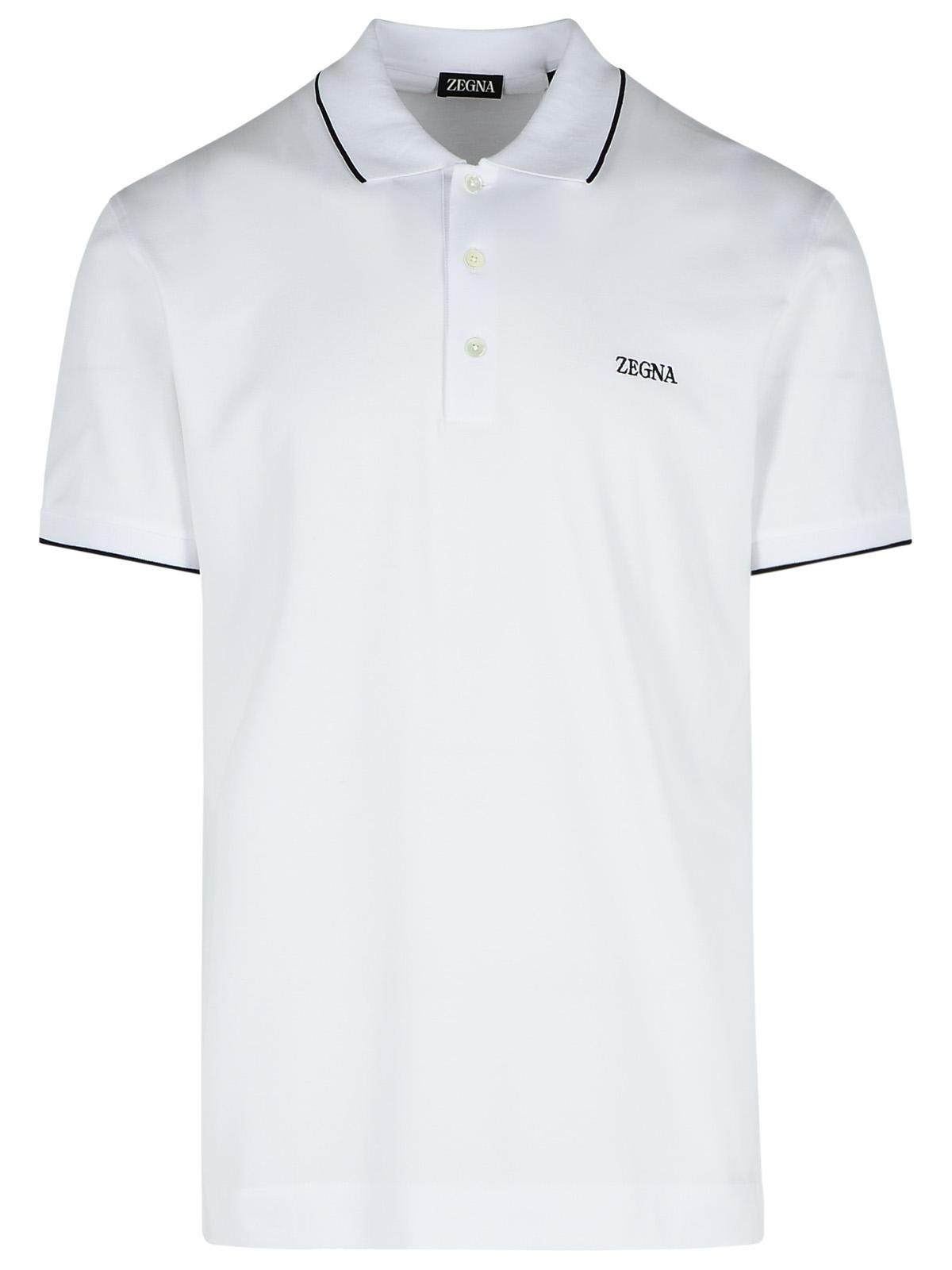 White Cotton Polo Shirt