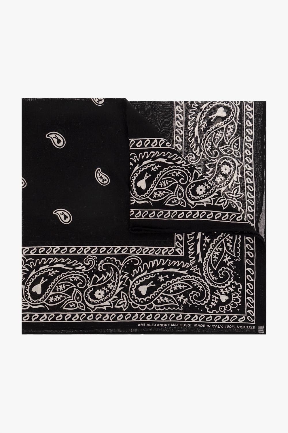 Ami Alexandre Mattiussi Viscose Printed Scarf In 001
