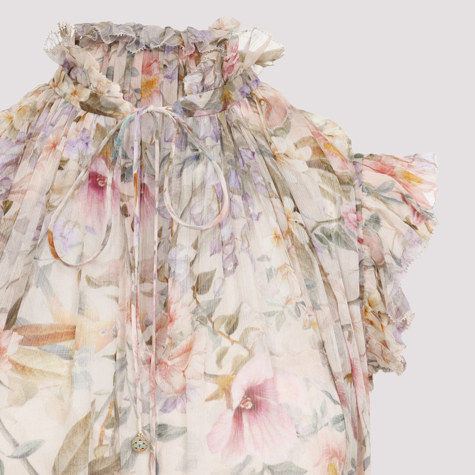 Zimmermann Rebellion Flutter Midi Dress In Multi