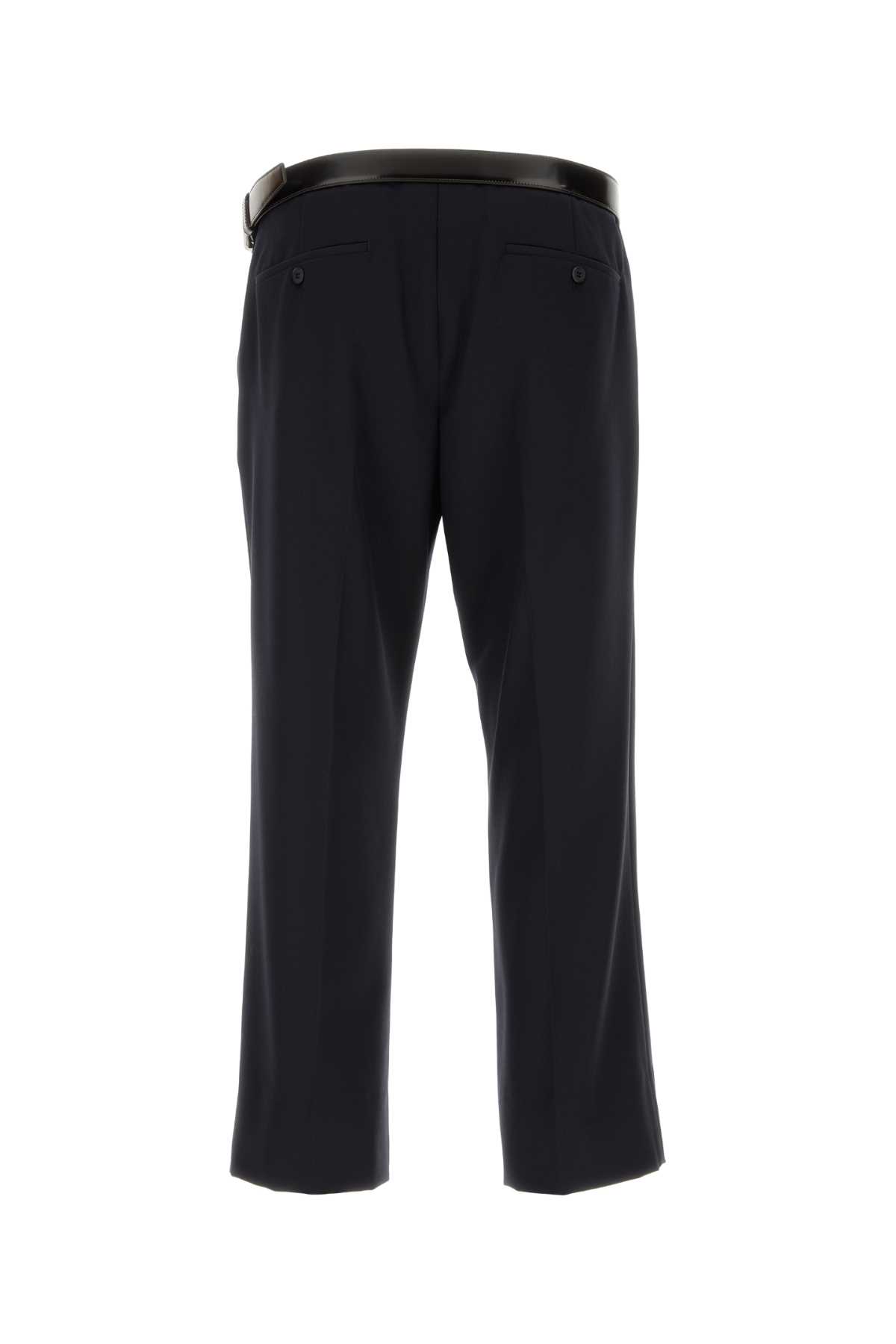 Shop Prada Midnight Blue Wool Pant In Blubruciato