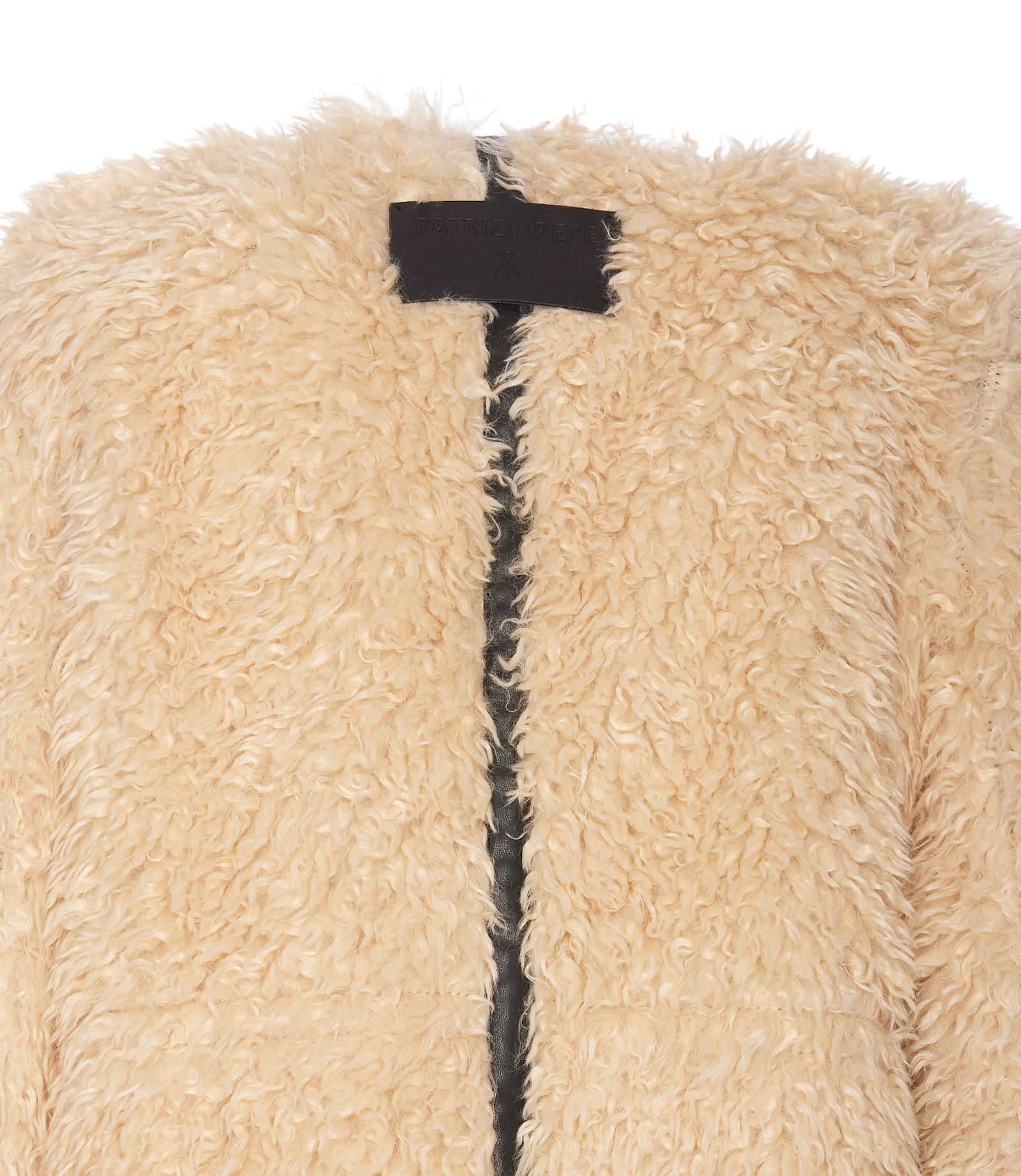 Shop Patrizia Pepe Reversible Coat In Beige