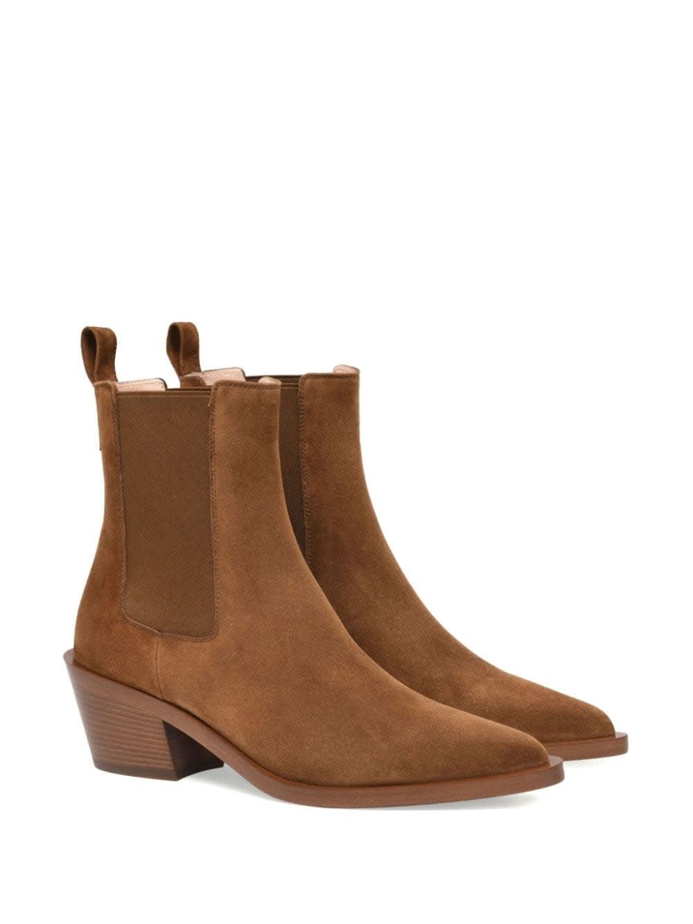 Shop Gianvito Rossi Brown Wylie Ankle Boots