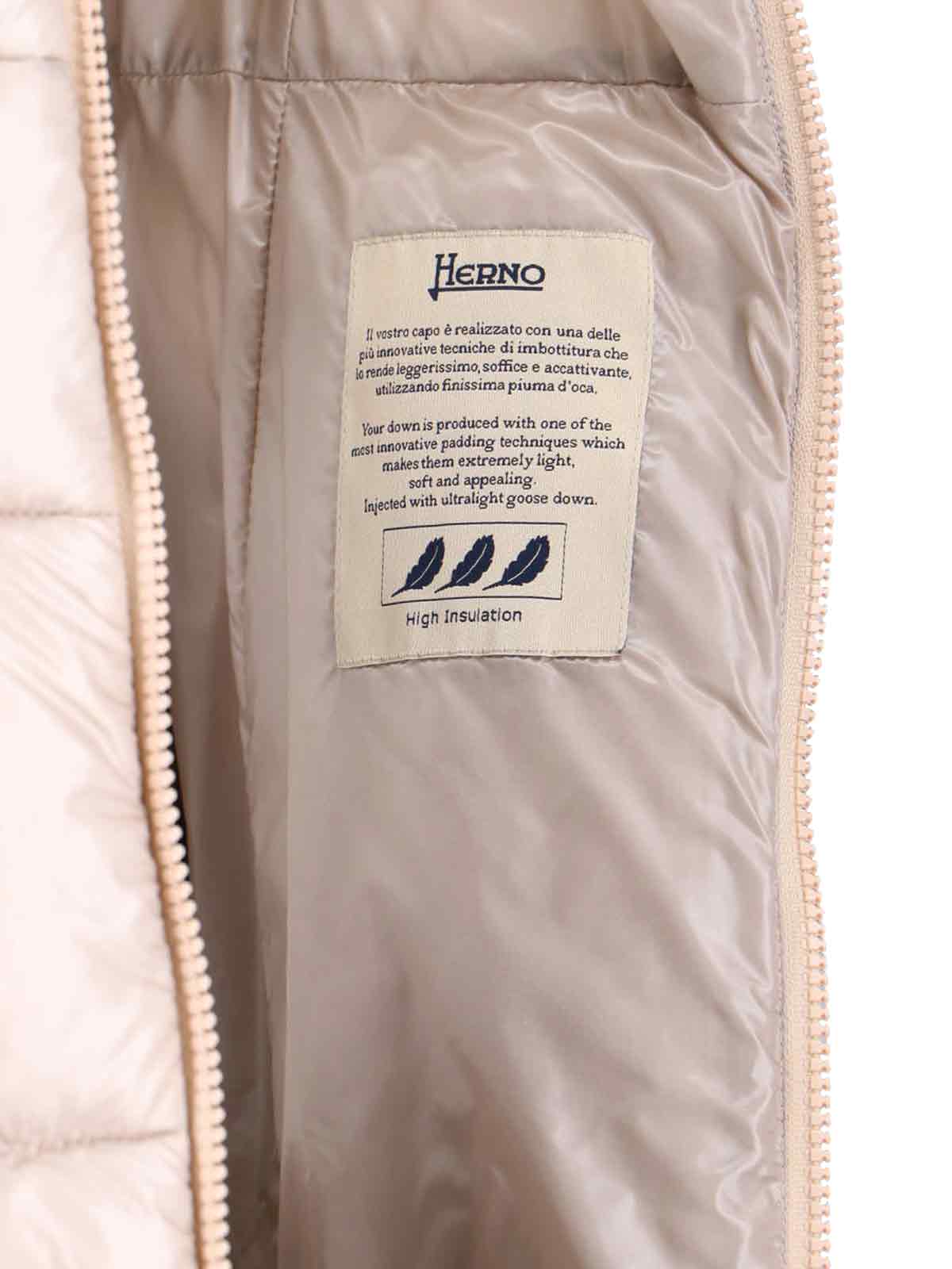 Herno Maxi Belted Down Jacket In Pink