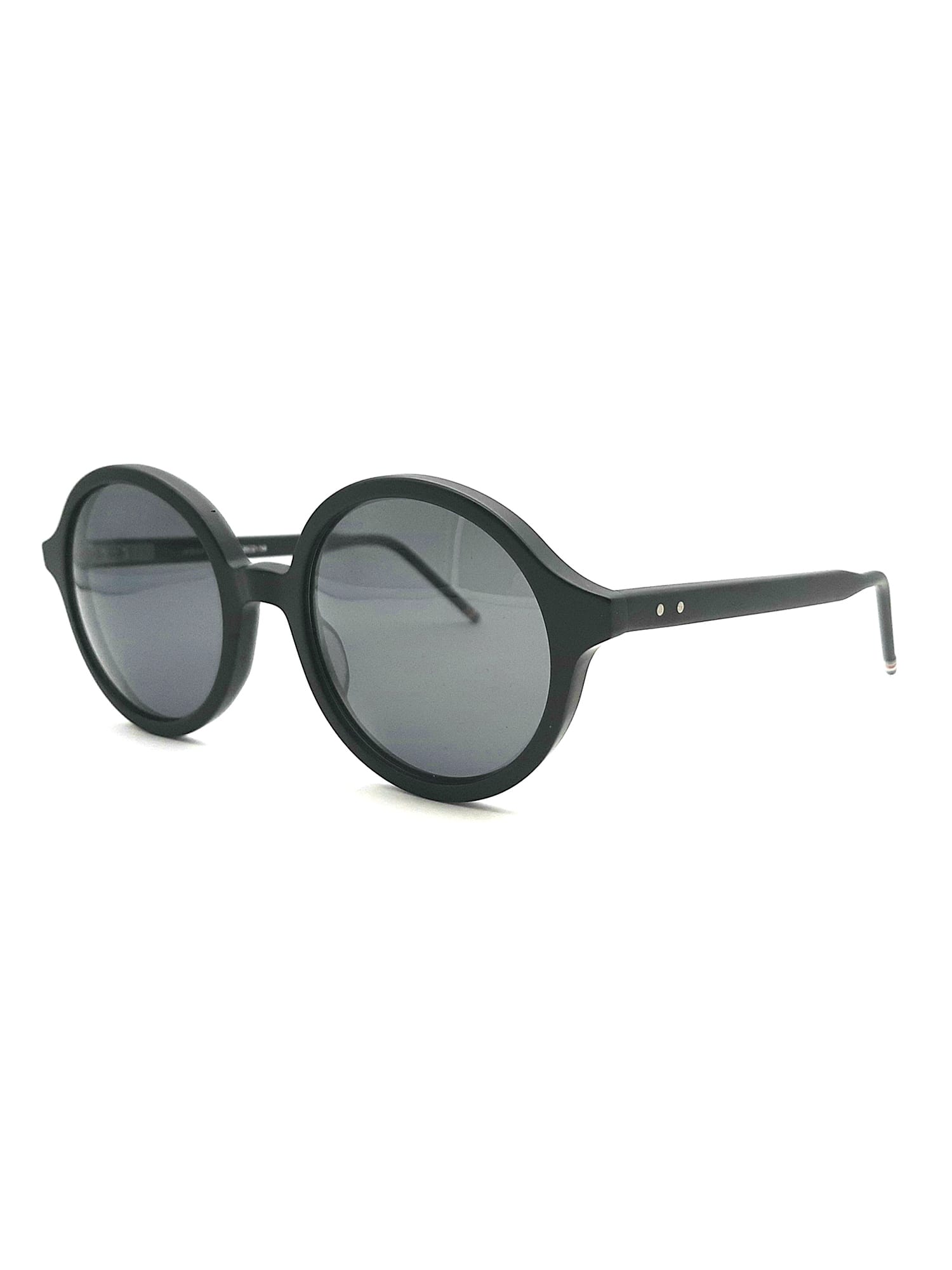 Thom Browne Eyewear Round Frame Sunglasses In Black/charcoal