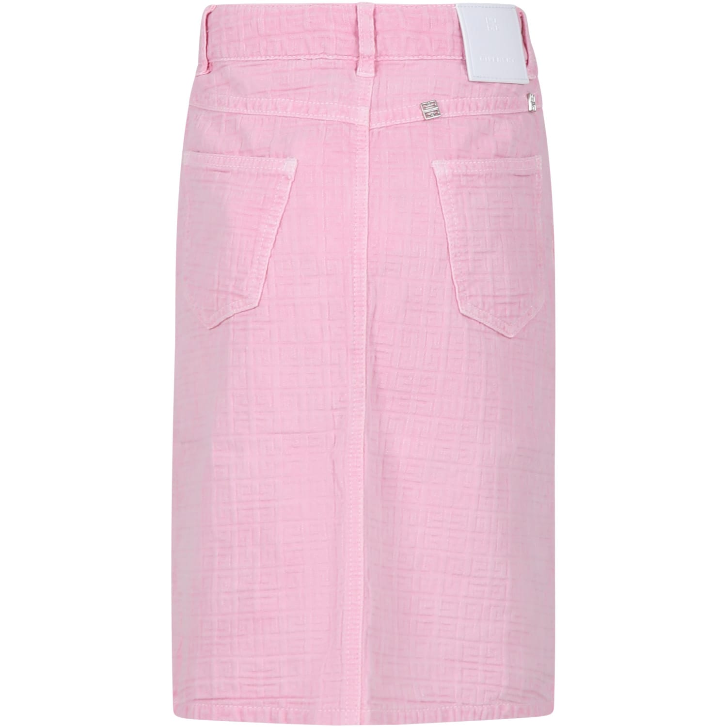 Shop Givenchy Pink Skirt For Girl With Logo