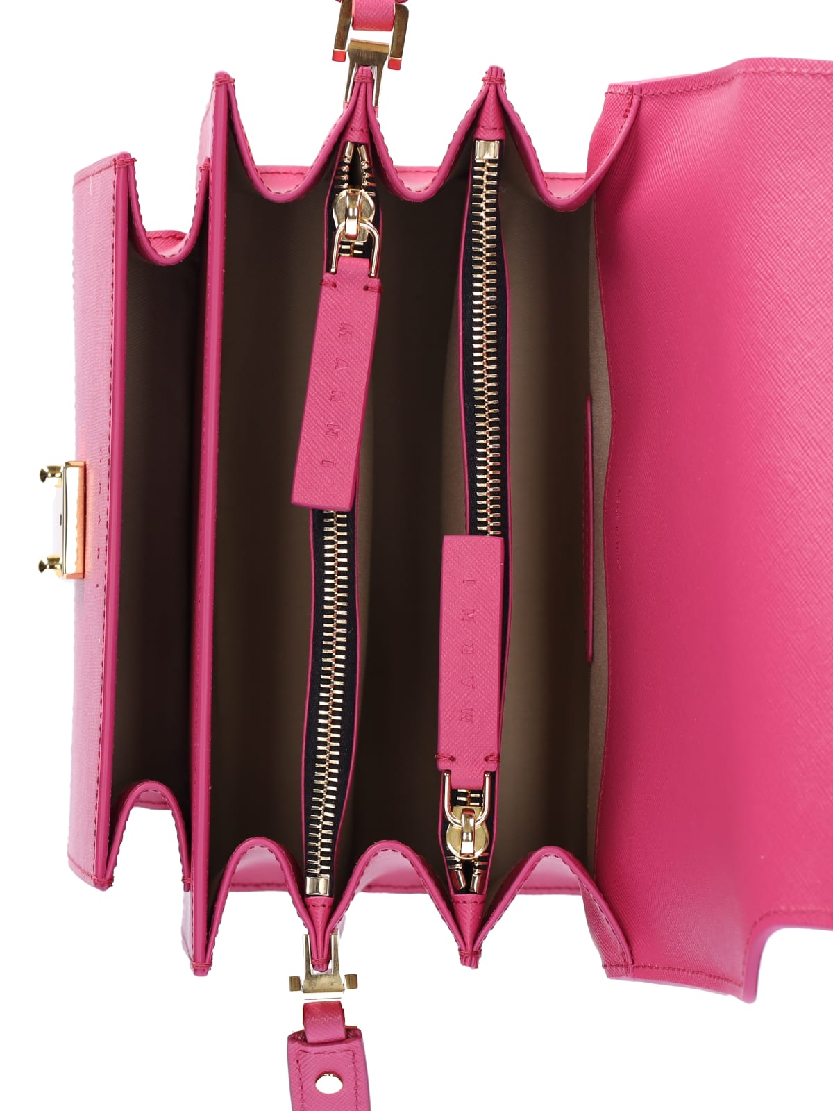 Shop Marni Trunk Medium Shoulder Bag In Pink