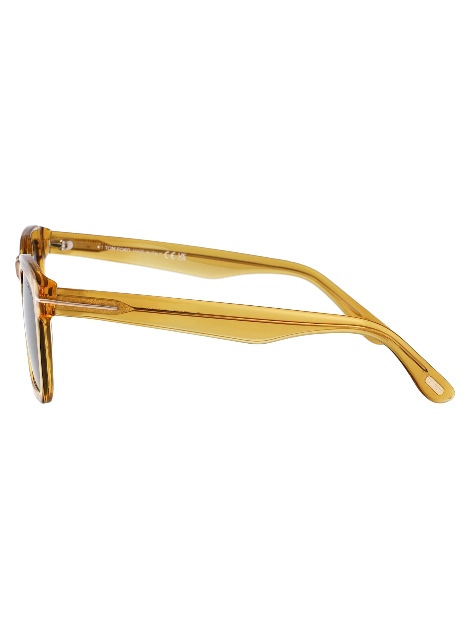 Tom Ford Full Frame Sunglasses In Giallo Luc / Verde