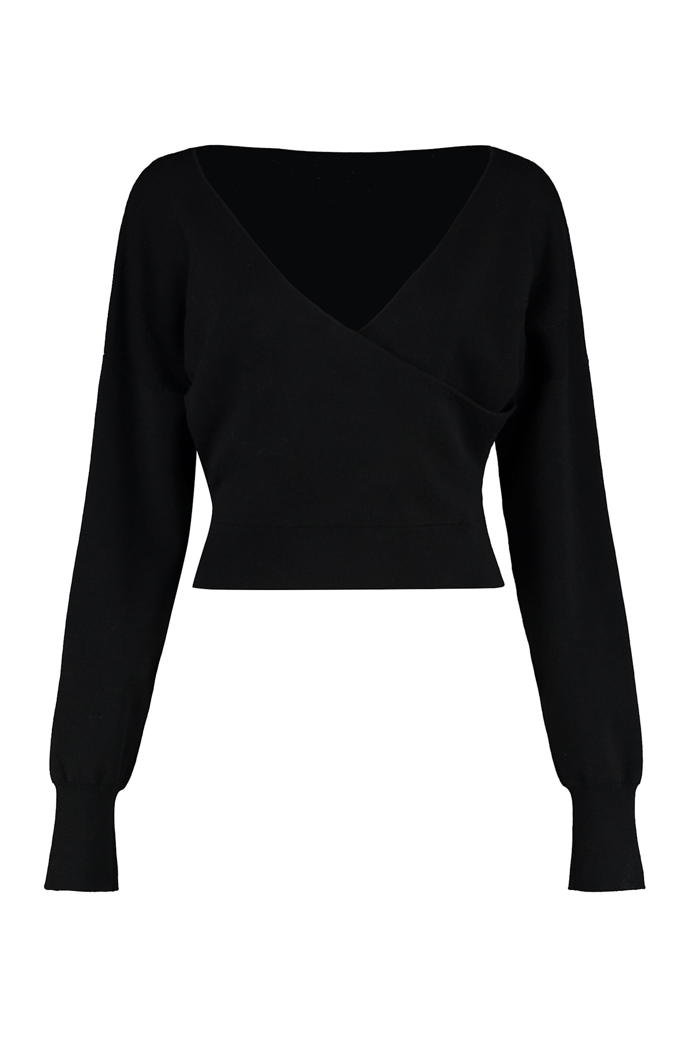 P.a.r.o.s.h Parosh Lime Wool And Cashmere Sweater In Black