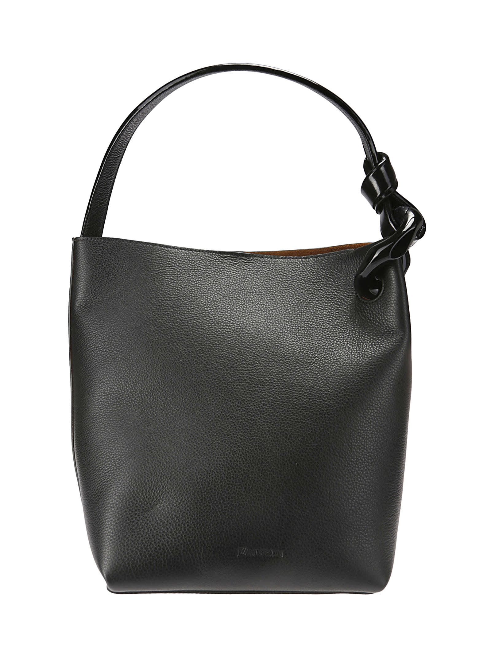 J. W. Anderson Black Leather Jwa Corner Shoulder Bag