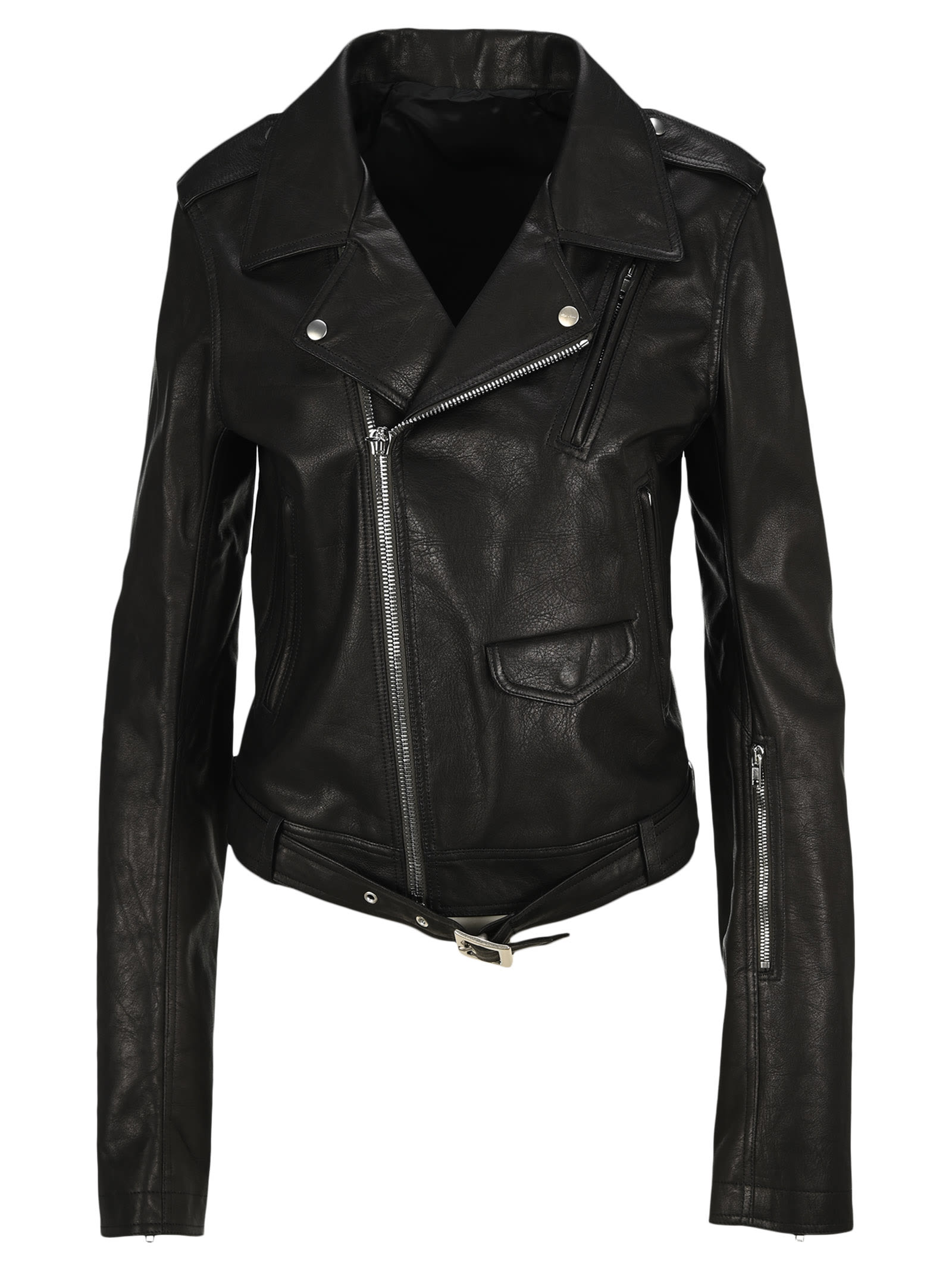 Rick Owens Leather Lukes Biker Jacket