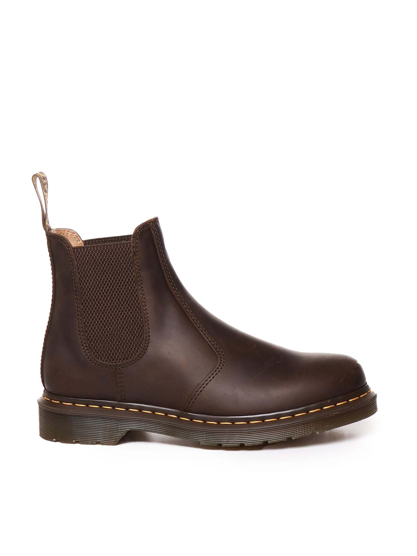 Shop Dr. Martens' Chelsea 2976 Crazy Horse Boots In Dark Brown