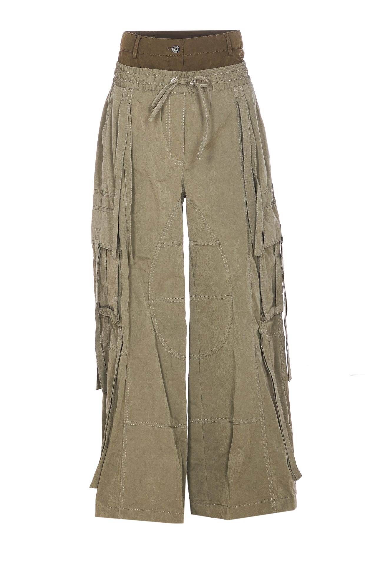 Dolce & Gabbana Waxed Faille Pants In Green