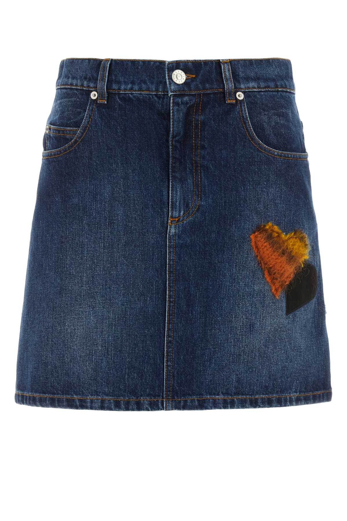 Blue Denim Mini Skirt
