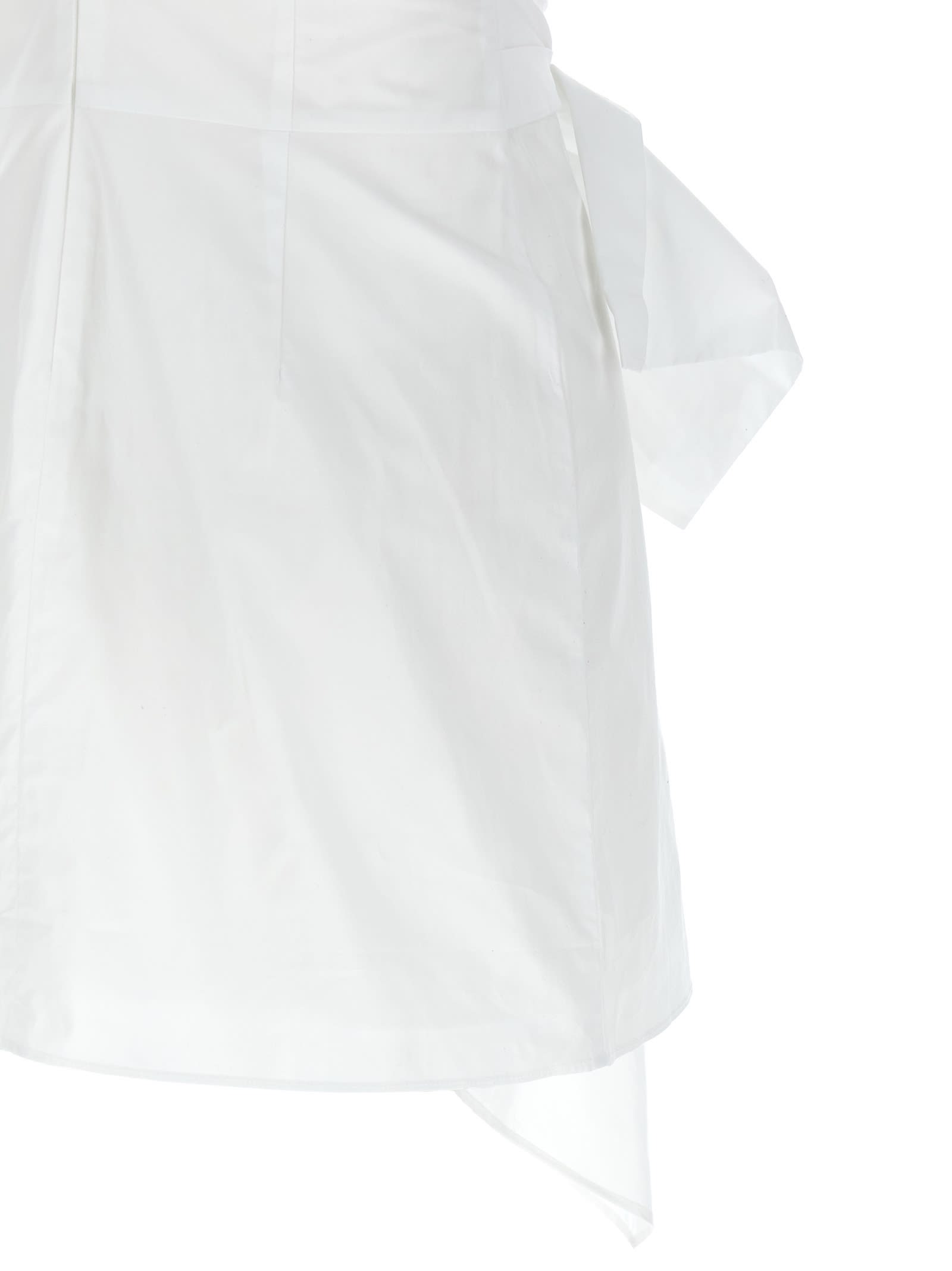 Rotate Birger Christensen Bow Mini Dress In White