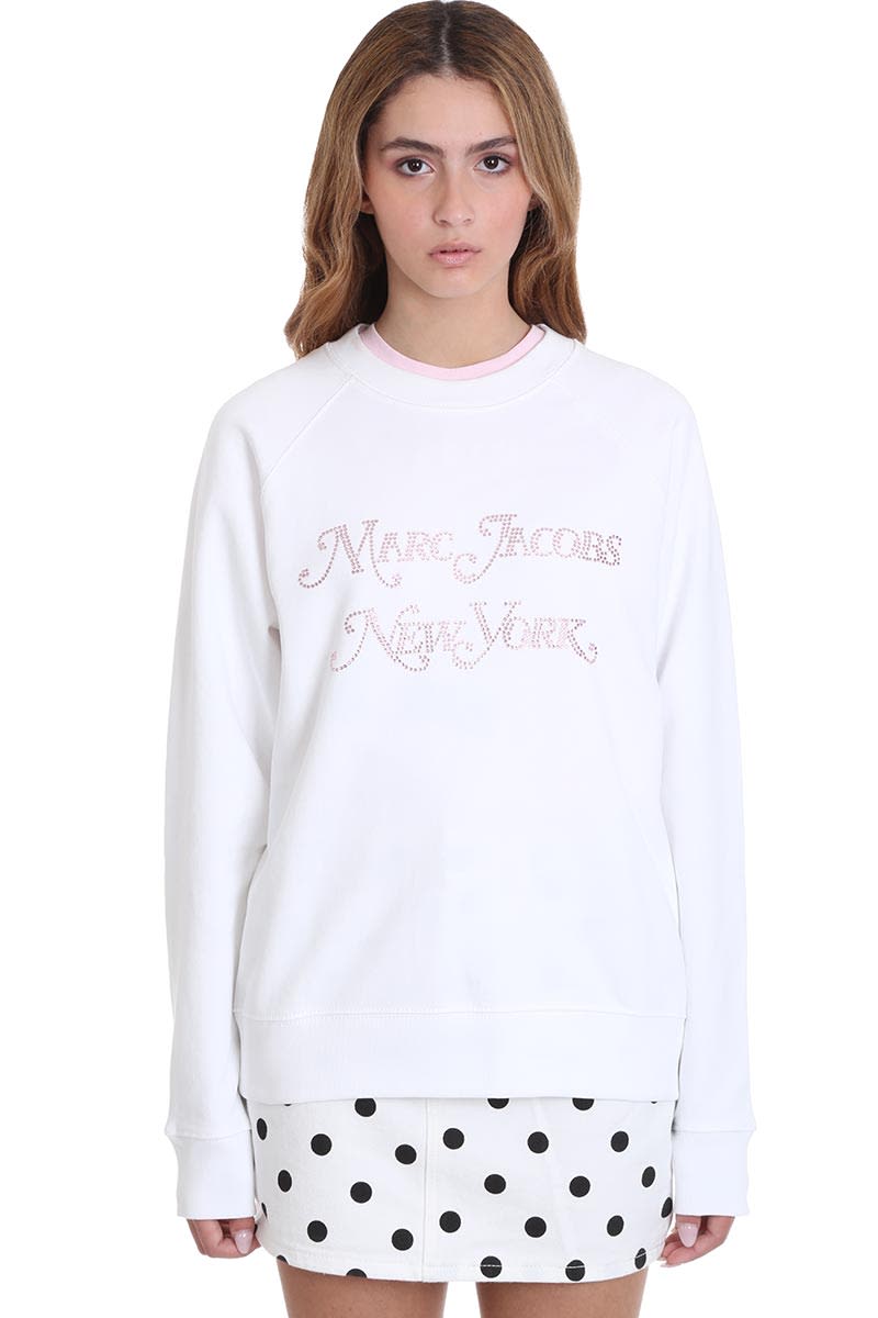Marc Jacobs Sweatshirt In White Cotton