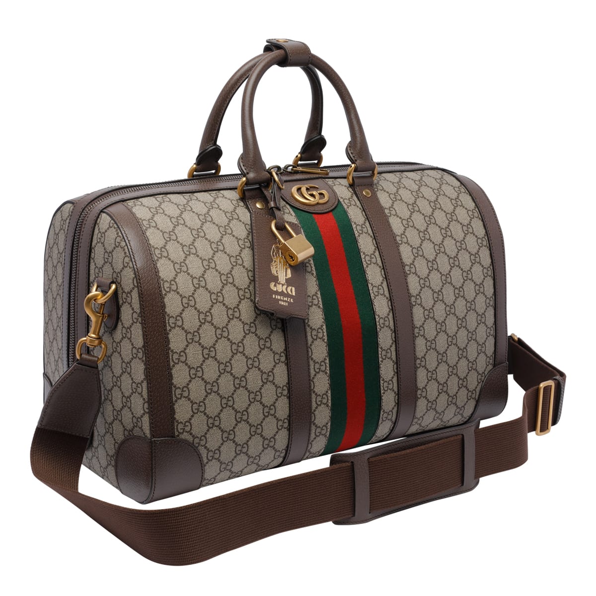 Shop Gucci Savoy Duffle Bag In Brown