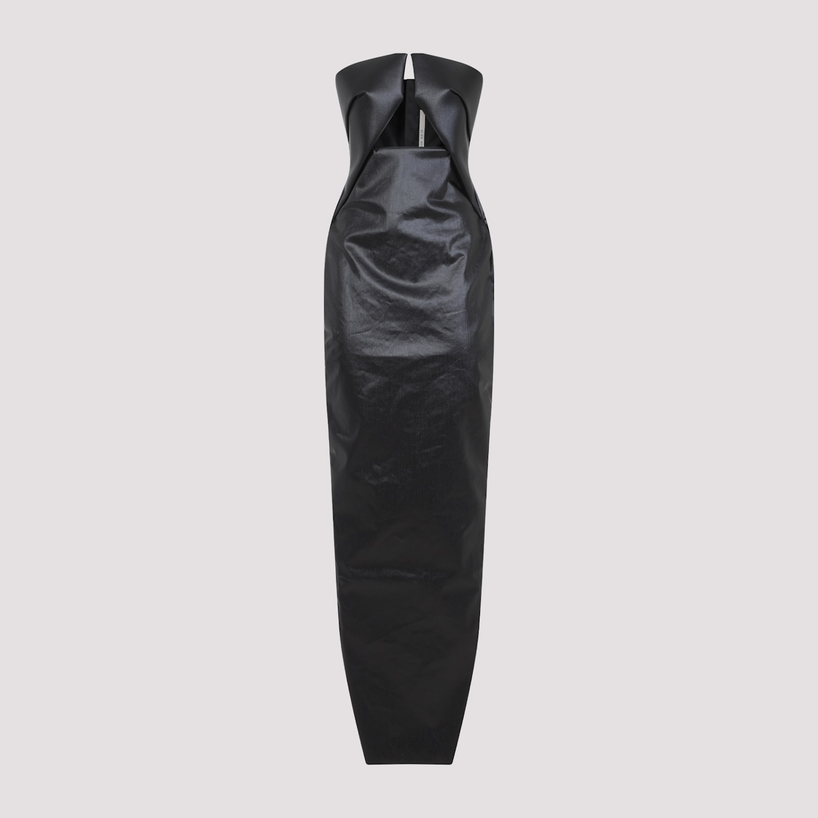 Rick Owens Form-fitting Black Evening Dress With Cutout Neckline In Black
