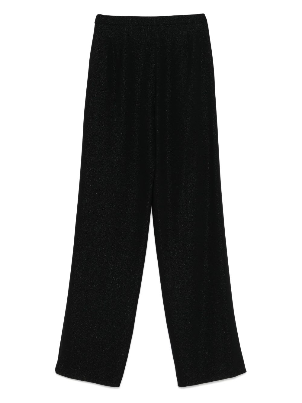 Emporio Armani Technical-cady Trousers With Elasticated Waistband In Black